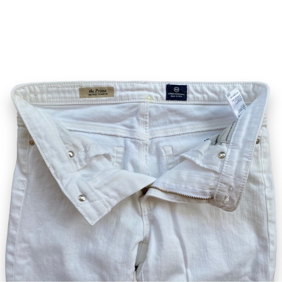 AG Adriano Goldschmied White The Prima Mid-Rise Cigarette Jeans Size 26 - Picture 5 of 16
